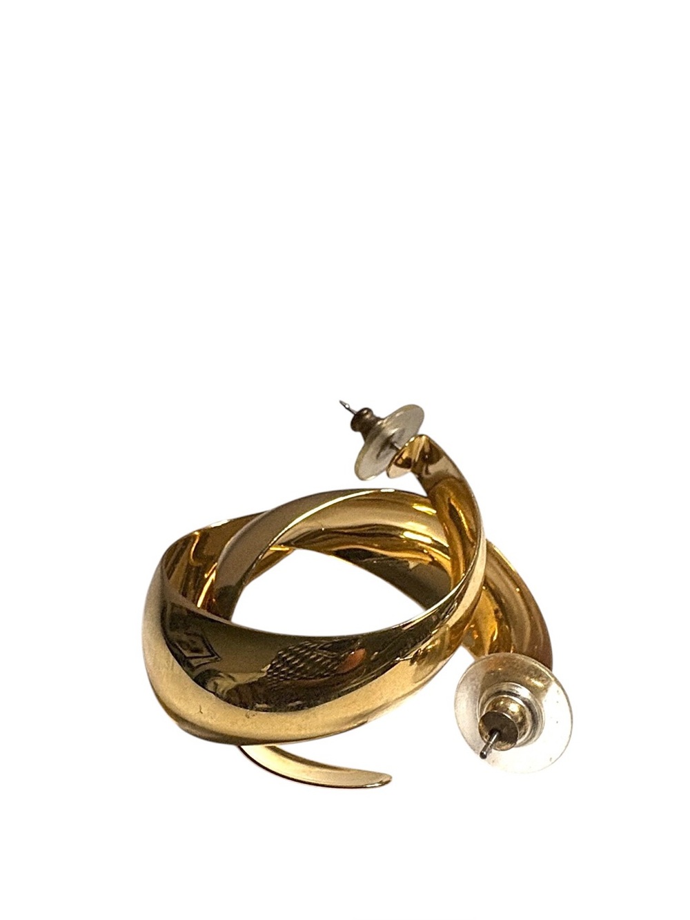 Vintage Gold Twisted Hoop Earrings - Women's Fashion Jewelry